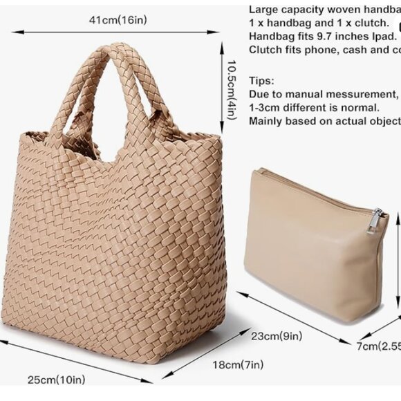 Vegan Leather Handbag tote like new - Picture 10 of 10